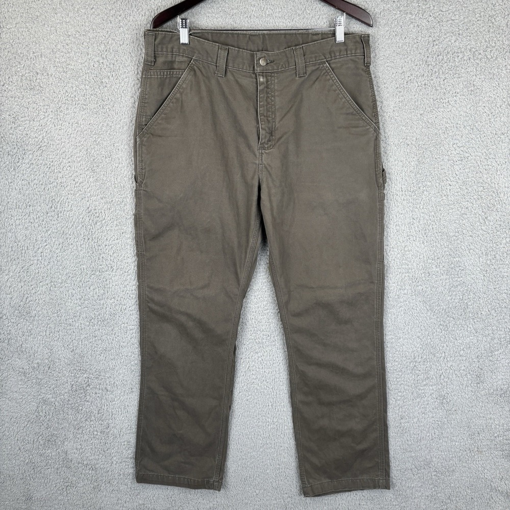 Vintage Carhartt Work Pants 36x32 Olive B324DFE Relaxed Fit‎ Carpenter Dungaree